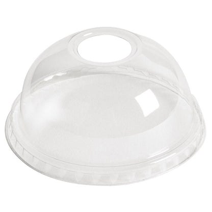 eGreen Flexy-Glass Recyclable Domed Lids For Pint Glasses With Hole 95mm (1000 pack)