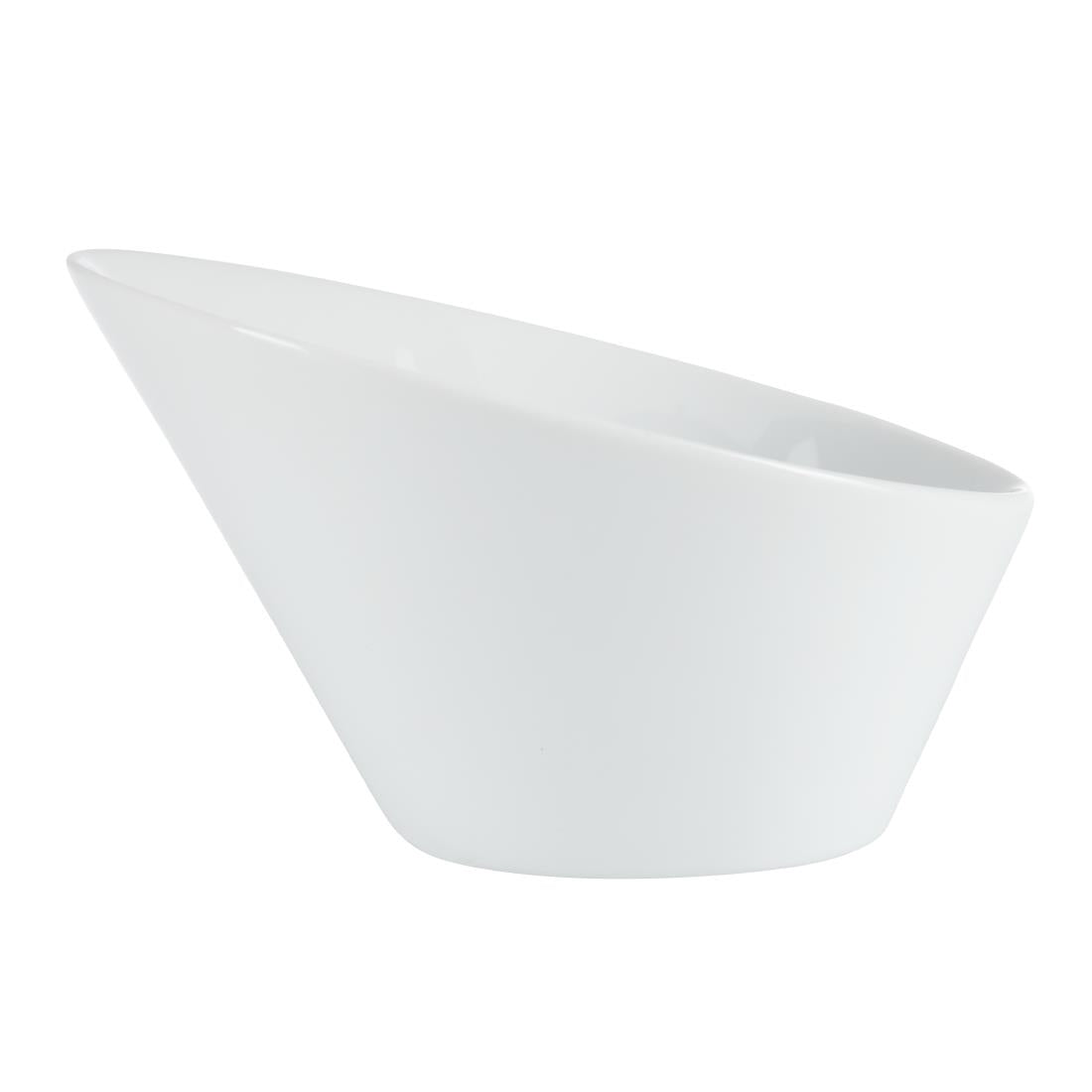 Olympia Whiteware Oval Sloping Bowls 154x 133mm 335ml (4 pack)