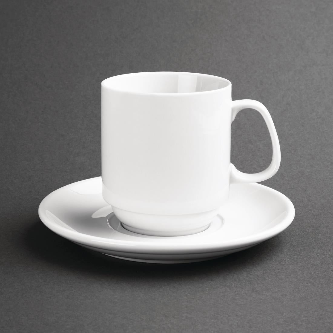 Olympia Whiteware Stacking Mugs 284ml 10oz (12 Pack)