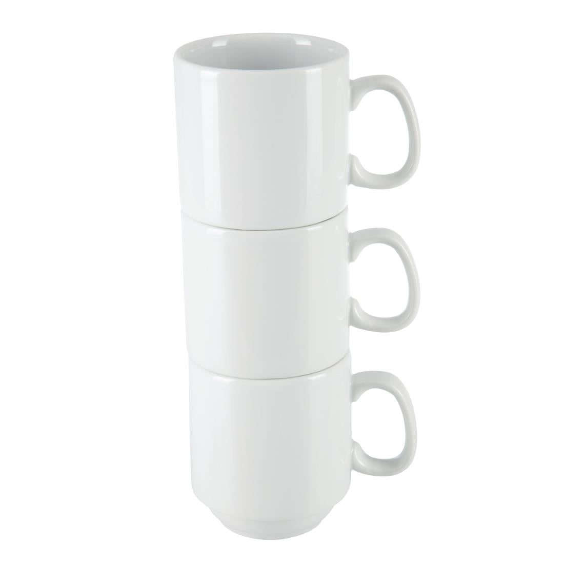 Olympia Whiteware Stacking Mugs 284ml 10oz (12 Pack)