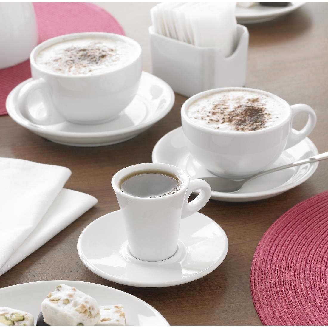 Olympia Whiteware Espresso Saucers (12 pack)