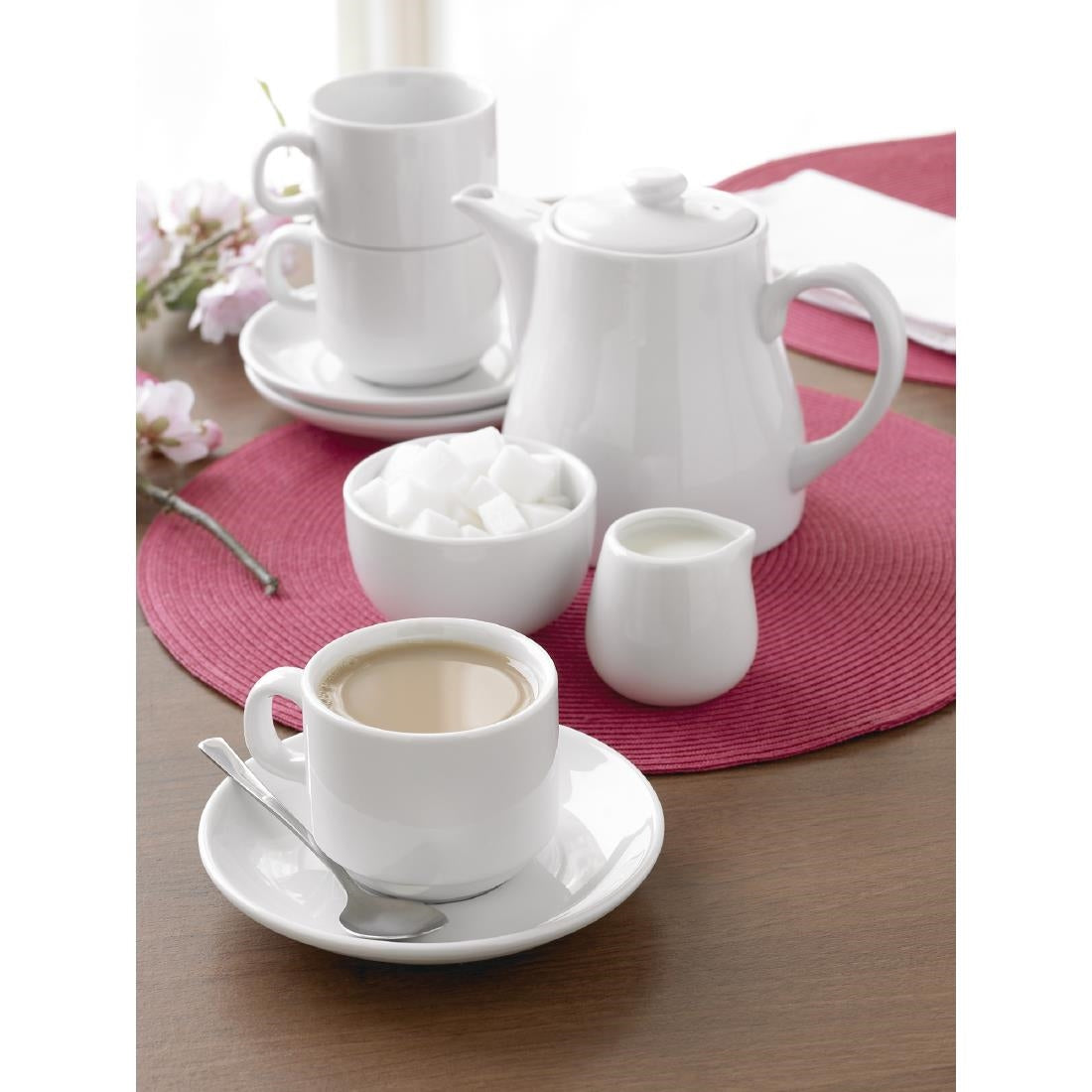Olympia Whiteware Cappuccino Saucers (12 pack)