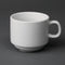 Olympia Whiteware Stacking Tea Cups 7oz 200ml - Pack of 12
