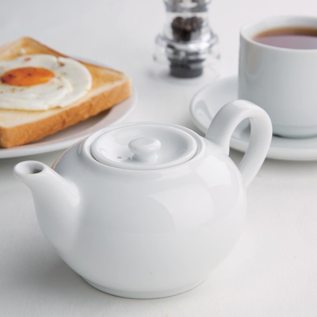 Olympia Whiteware Teapots 426ml (4 pack)
