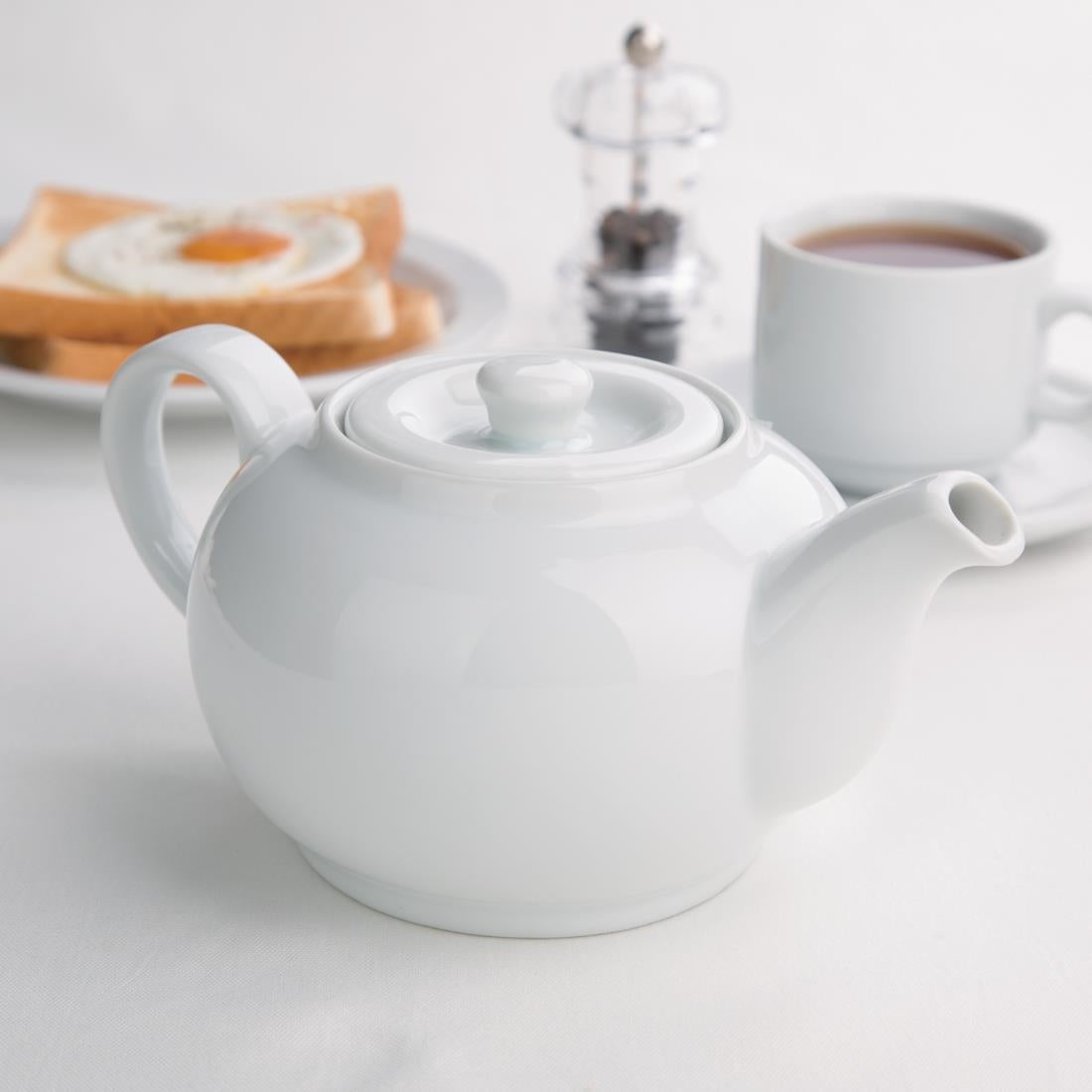 Olympia Whiteware Teapots 876ml (4 pack)