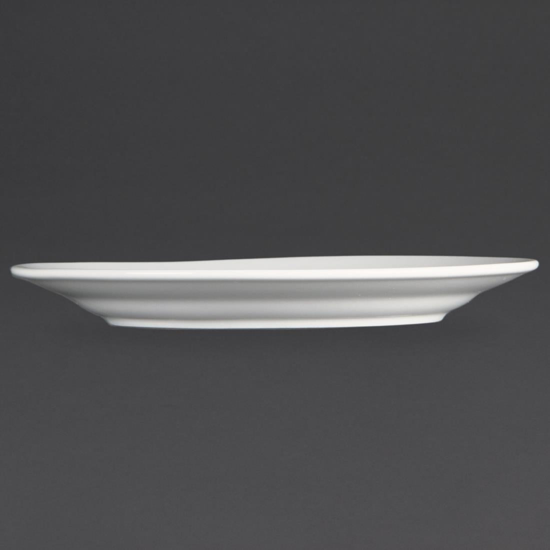 Olympia Whiteware Wide Rimmed Plates 202mm (12 Pack)