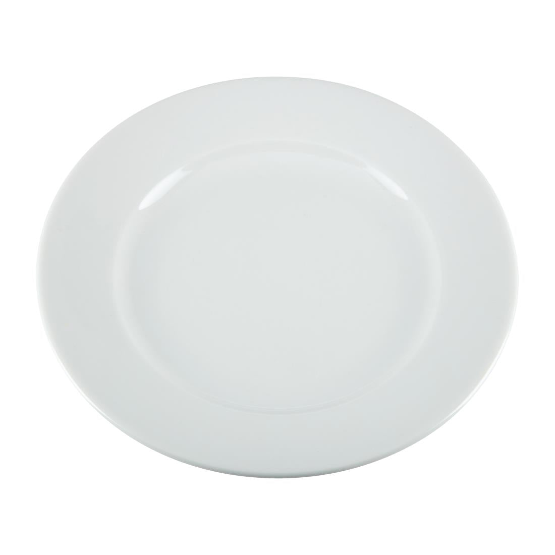 Olympia Whiteware Wide Rimmed Plates 202mm (12 Pack)