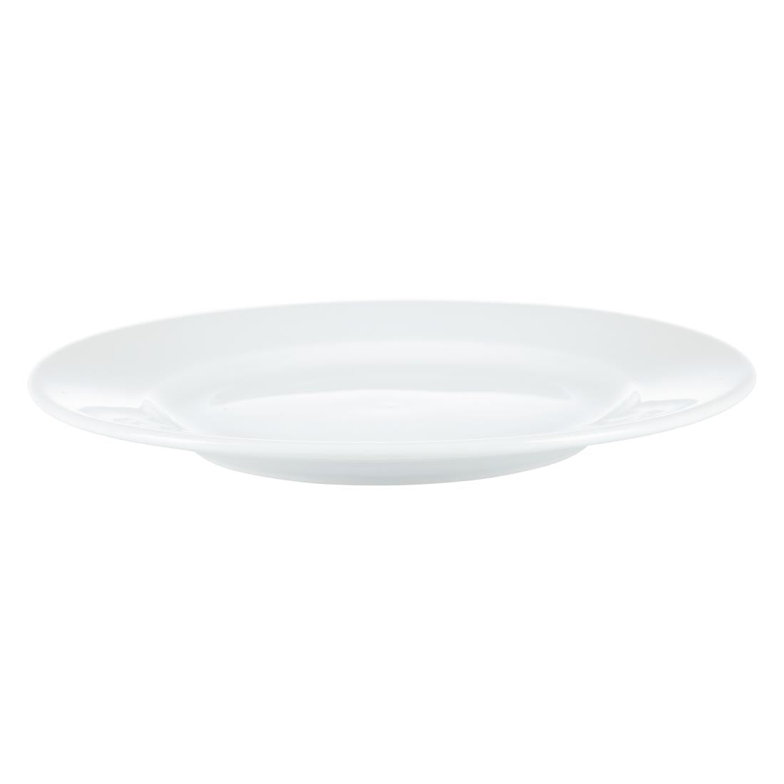 Olympia Whiteware Wide Rimmed Plates 202mm (12 Pack)