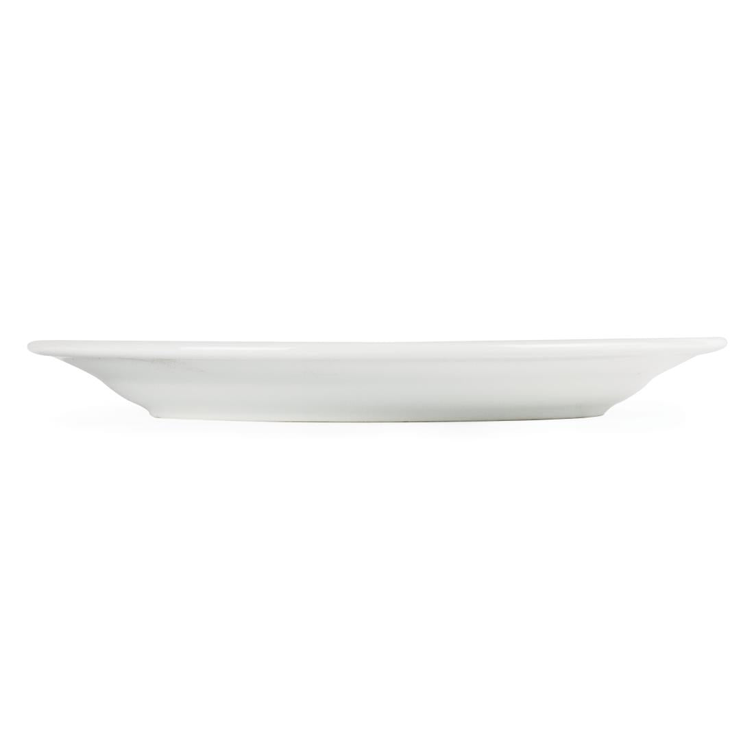 Olympia Whiteware Wide Rimmed Plates 230mm (12 Pack)