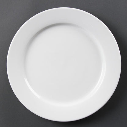 Olympia Whiteware Wide Rimmed Plates 280mm (6 Pack)