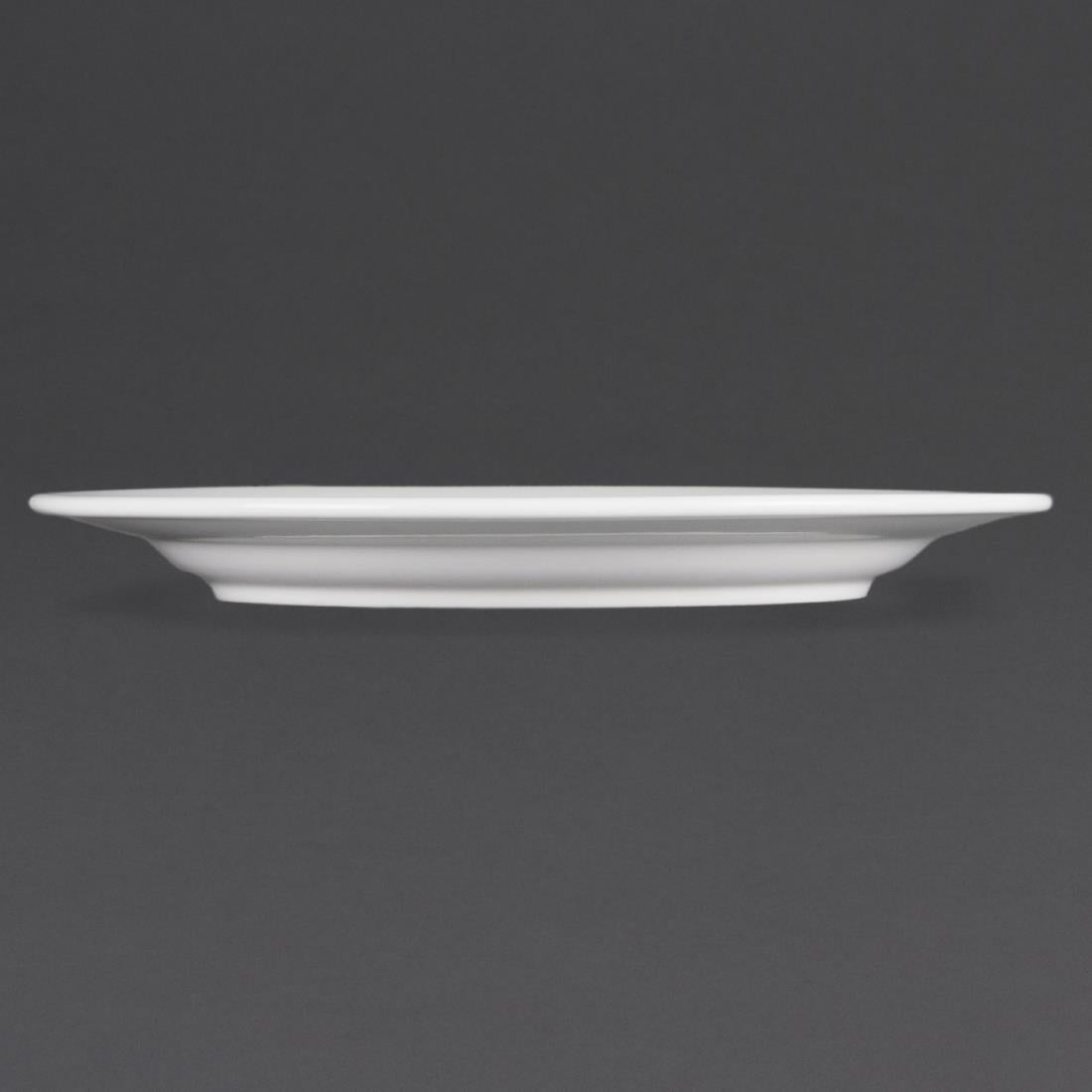 Olympia Whiteware Wide Rimmed Plates 280mm (6 Pack)