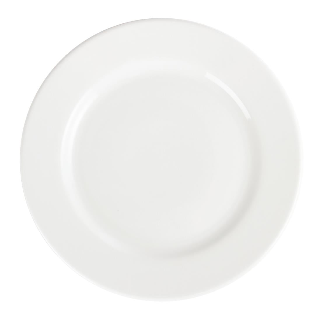 Olympia Whiteware Wide Rimmed Plates 310mm (6 Pack)