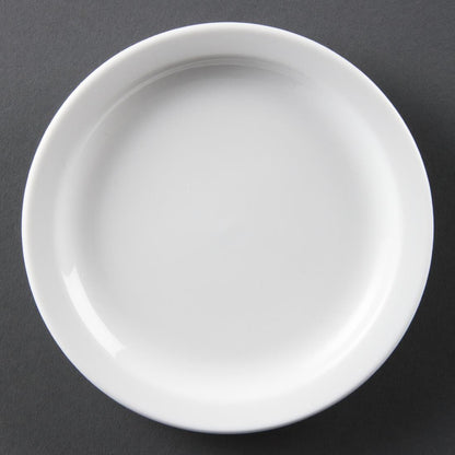 Olympia Whiteware Narrow Rimmed Plates 150mm (12 pack)