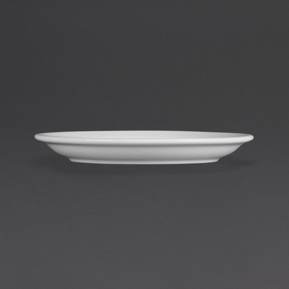 Olympia Whiteware Narrow Rimmed Plates 180mm (12 pack)