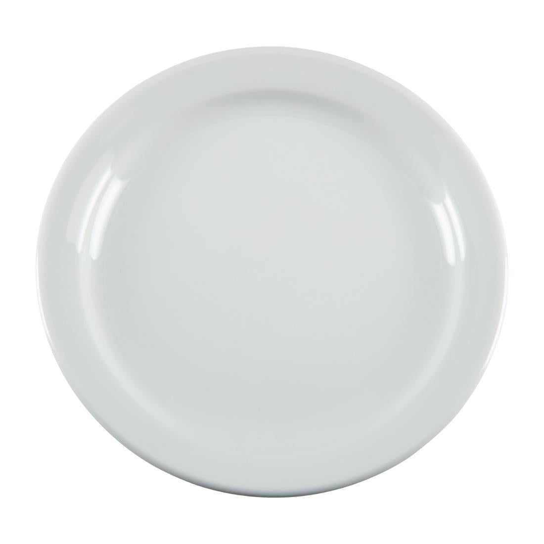 Olympia Whiteware Narrow Rimmed Plates 180mm (12 pack)