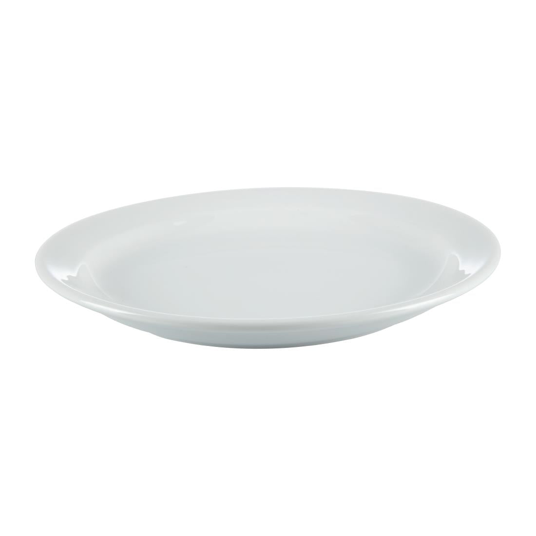 Olympia Whiteware Narrow Rimmed Plates 180mm (12 pack)
