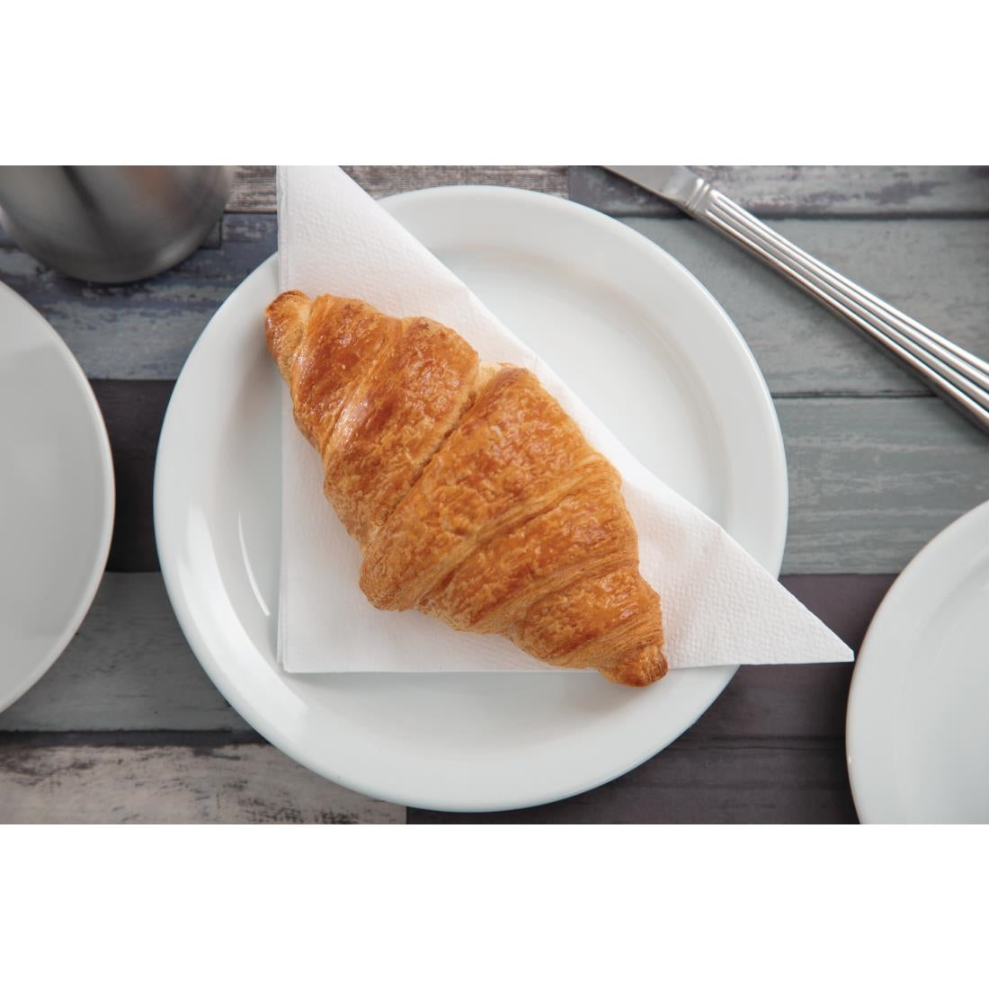 Olympia Whiteware Narrow Rimmed Plates 180mm (12 pack)