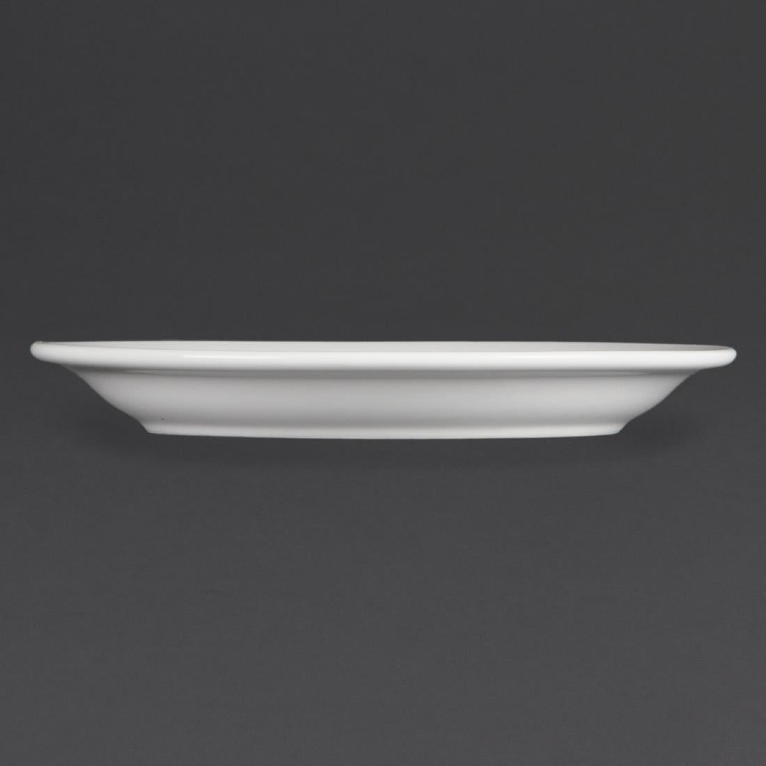 Olympia Whiteware Narrow Rimmed Plates 202mm (12 pack)