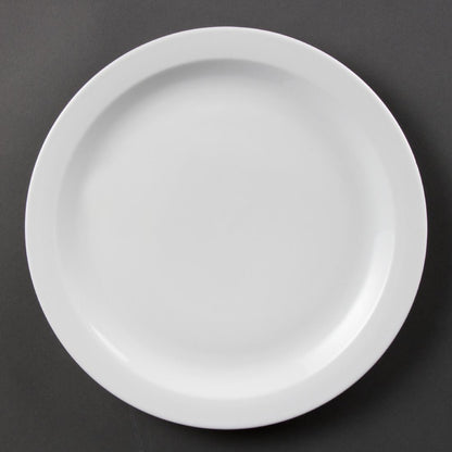 Olympia Whiteware Narrow Rimmed Plates 280mm (6 Pack)