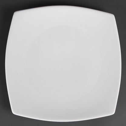Olympia Whiteware Rounded Square Plates 270mm (6 pack)