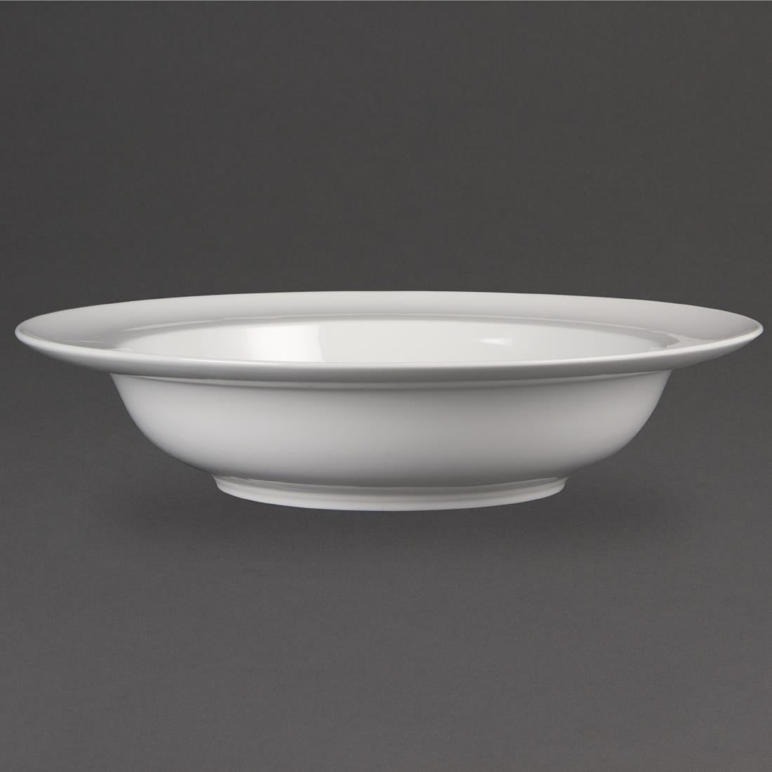 Olympia Whiteware Wide Rim Bowls 228mm 710ml/25oz (4 pack)