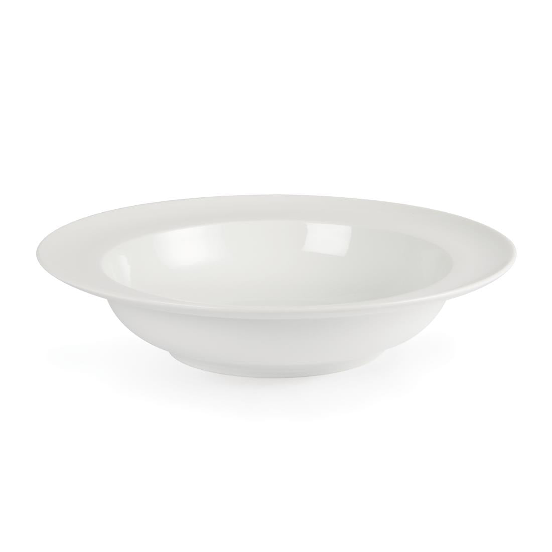Olympia Whiteware Wide Rim Bowls 228mm 710ml/25oz (4 pack)
