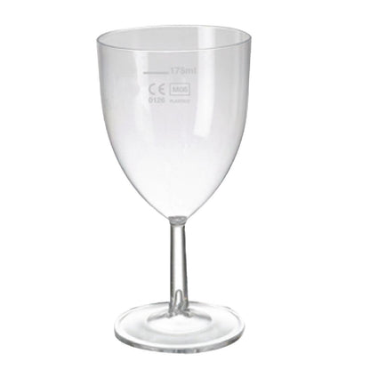 eGreen Polystyrene Wine Glasses 200ml UKCA CE Marked at 175ml (48 pack)
