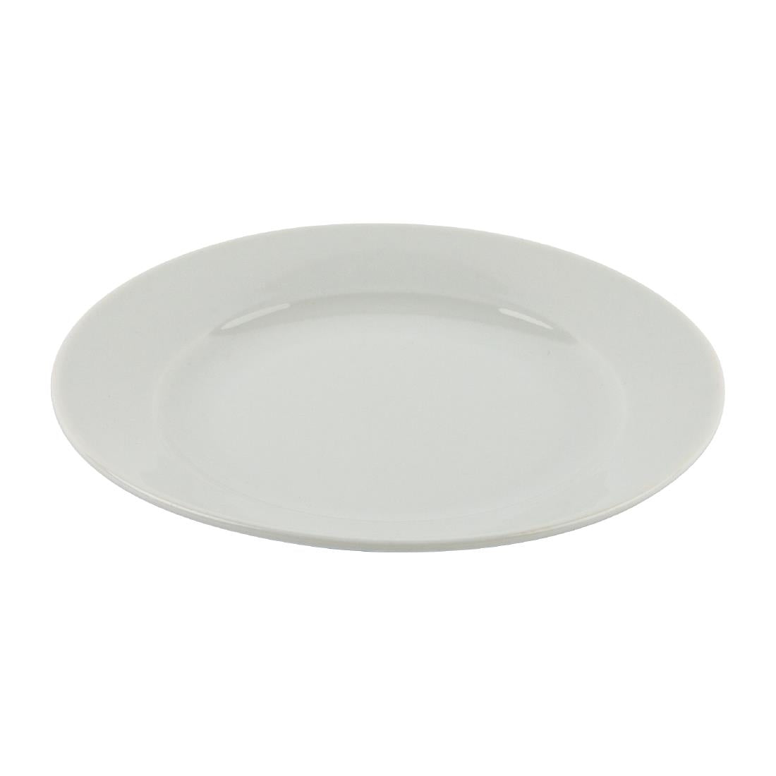 Olympia Athena Wide Rimmed Plates 165mm/6 1/2" White (12 Pack)