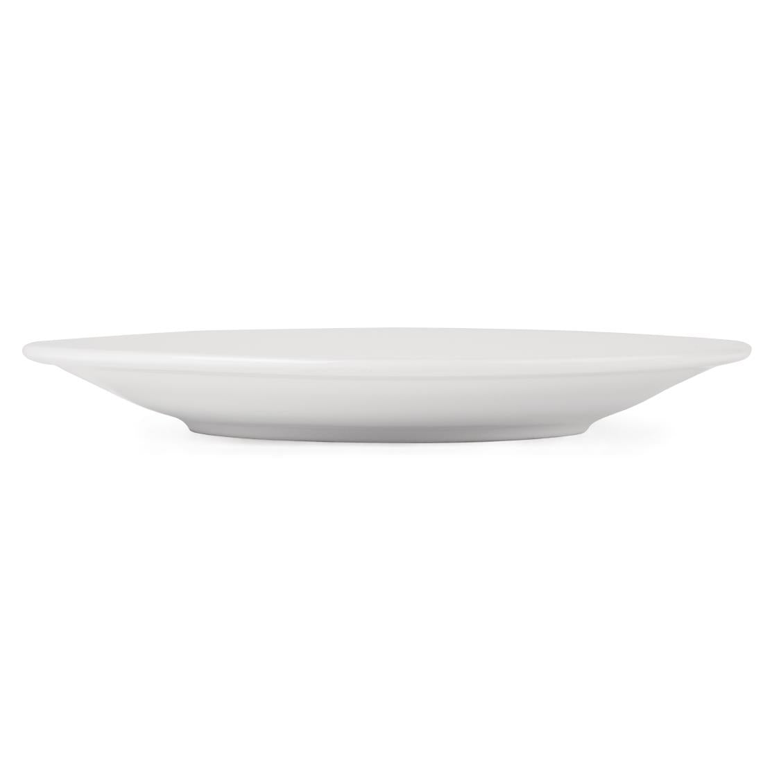 Olympia Athena Wide Rimmed Plates 202mm/8" White (12 Pack)