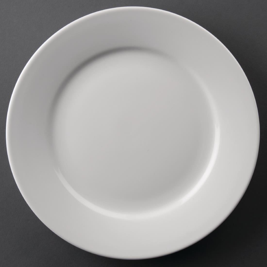 Olympia Athena Wide Rimmed Plates 228mm/9" White (12 Pack)