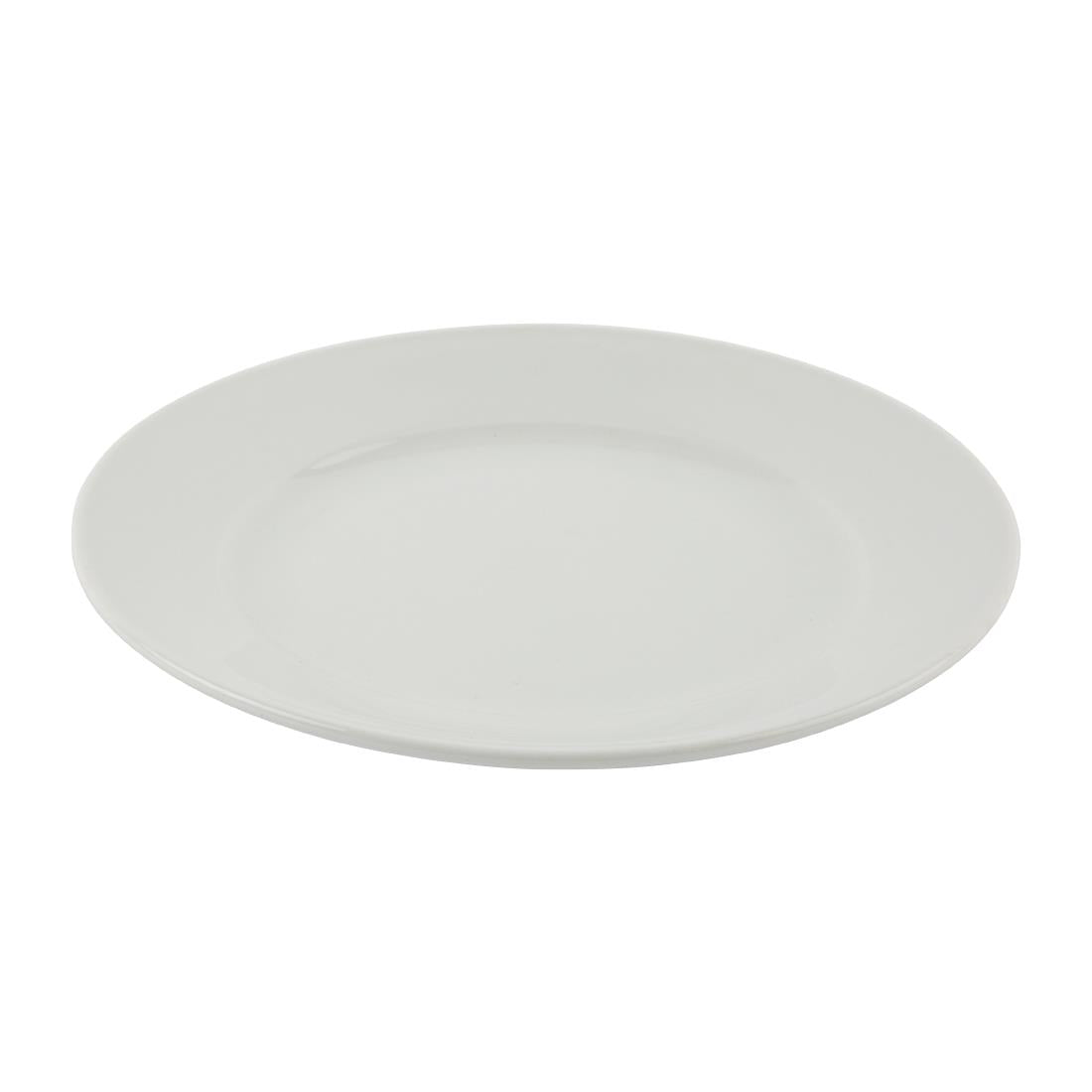 Olympia Athena Wide Rimmed Plates 228mm/9" White (12 Pack)