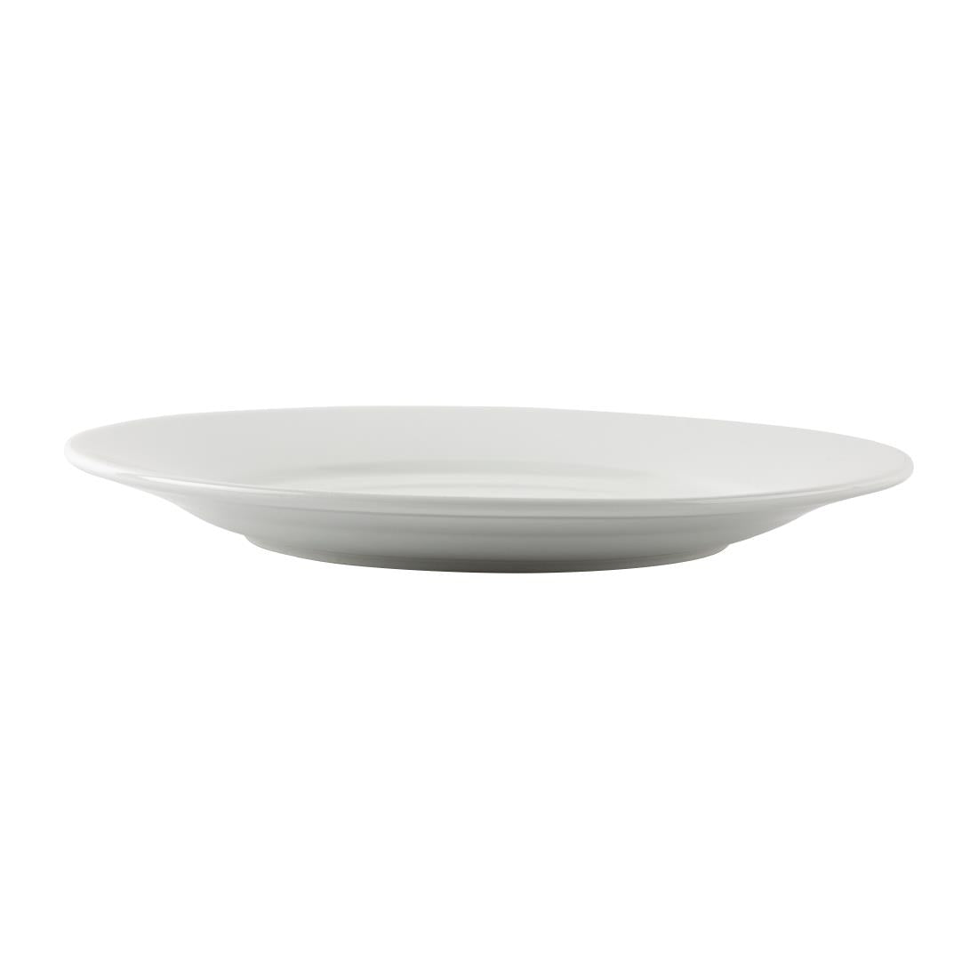 Olympia Athena Wide Rimmed Plates White 254mm/10" (12 Pack)