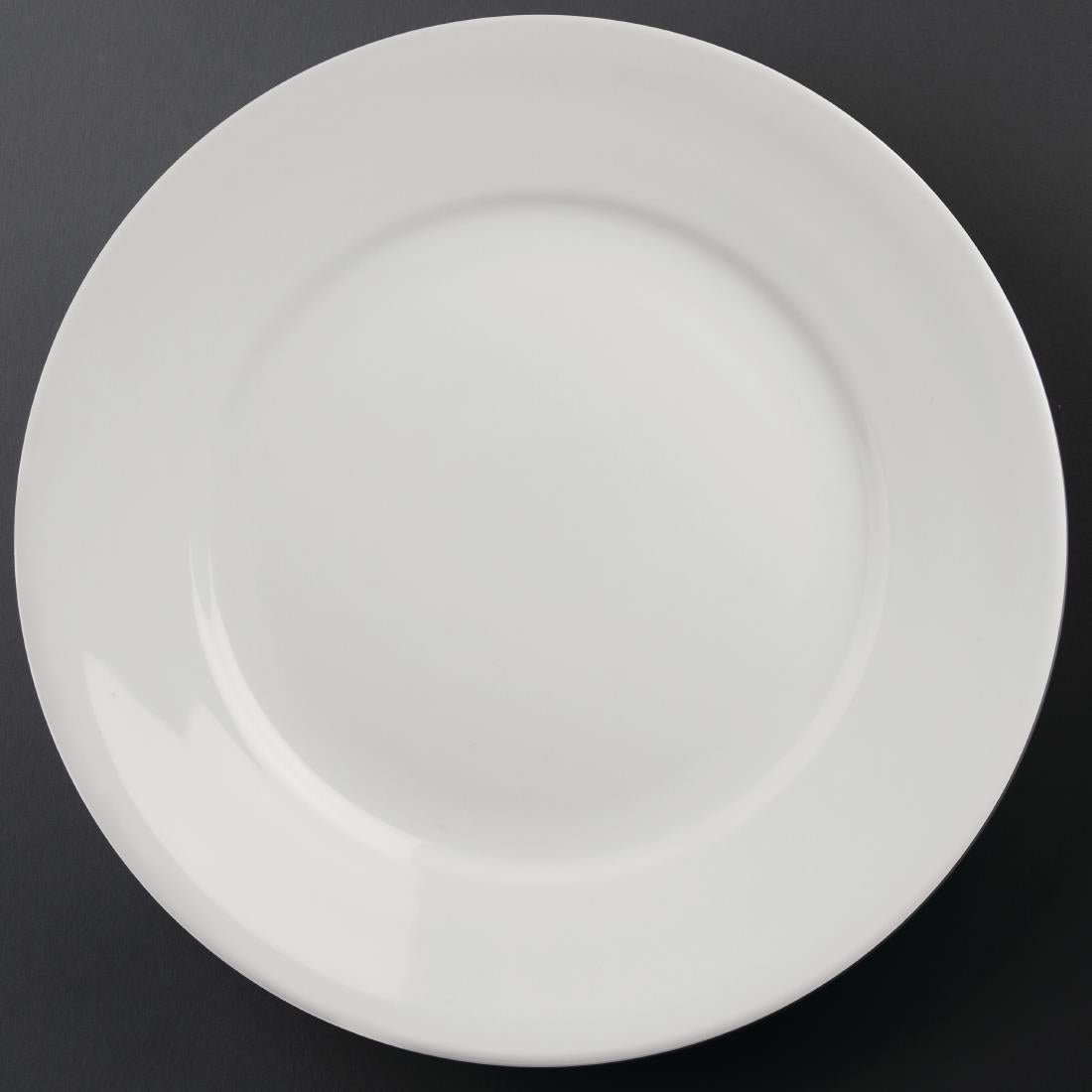 Olympia Athena Wide Rimmed Plates 280mm/11" White (6 Pack)