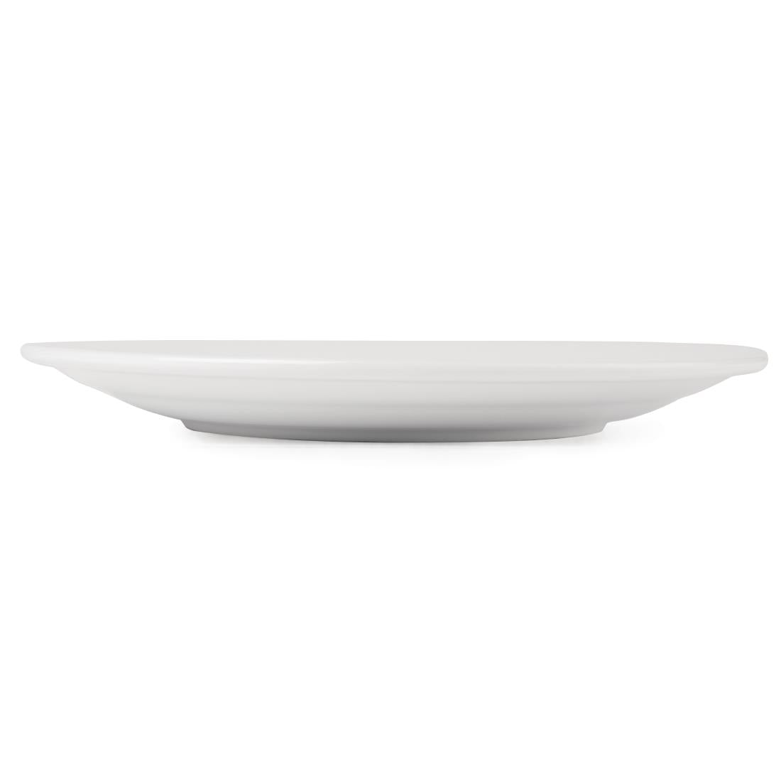 Olympia Athena Wide Rimmed Plates 280mm/11" White (6 Pack)