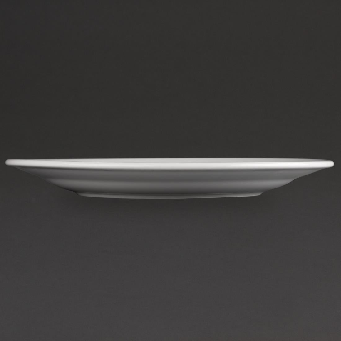 Olympia Athena Wide Rimmed Plates 280mm/11" White (6 Pack)