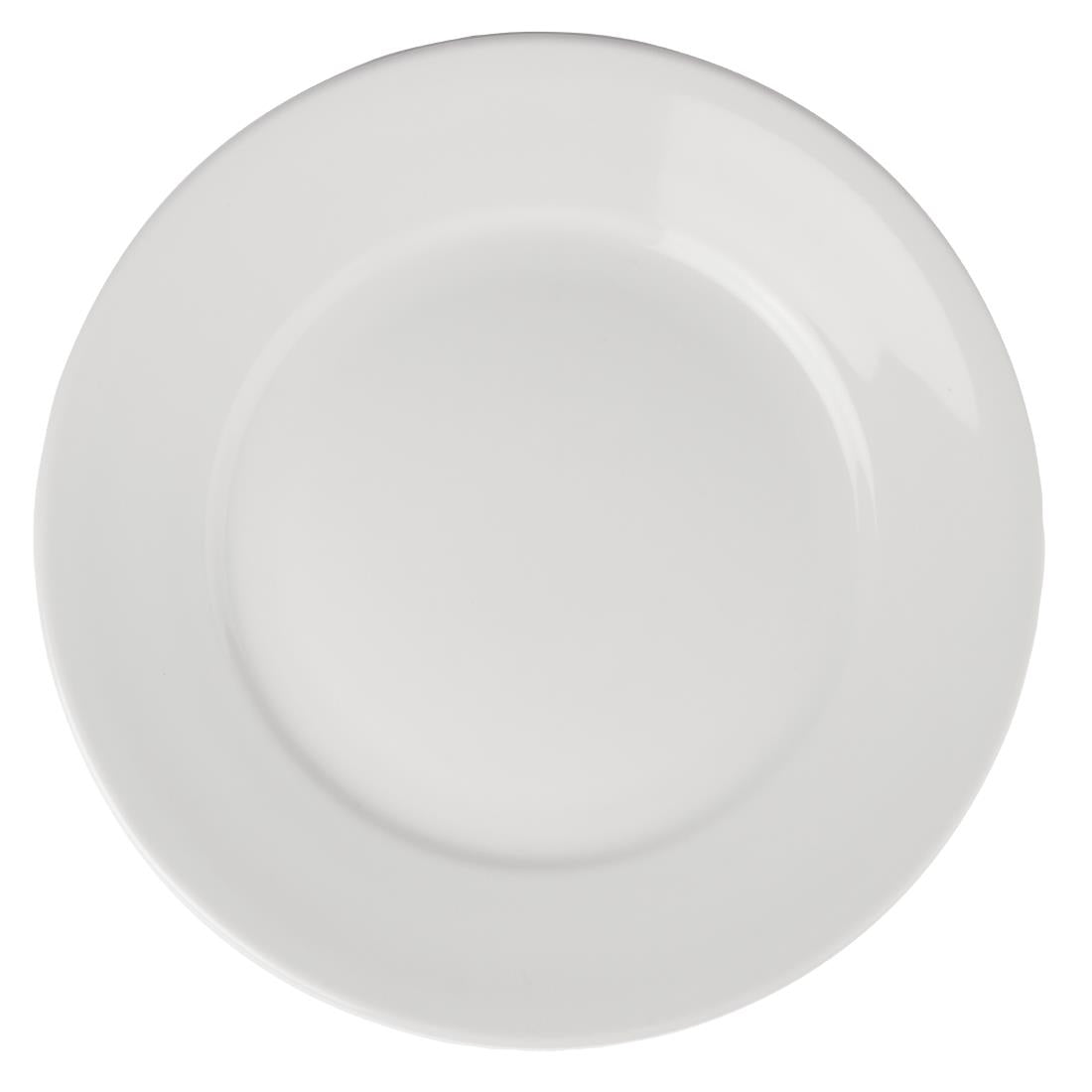 Olympia Athena Wide Rimmed Plates 280mm/11" White (6 Pack)