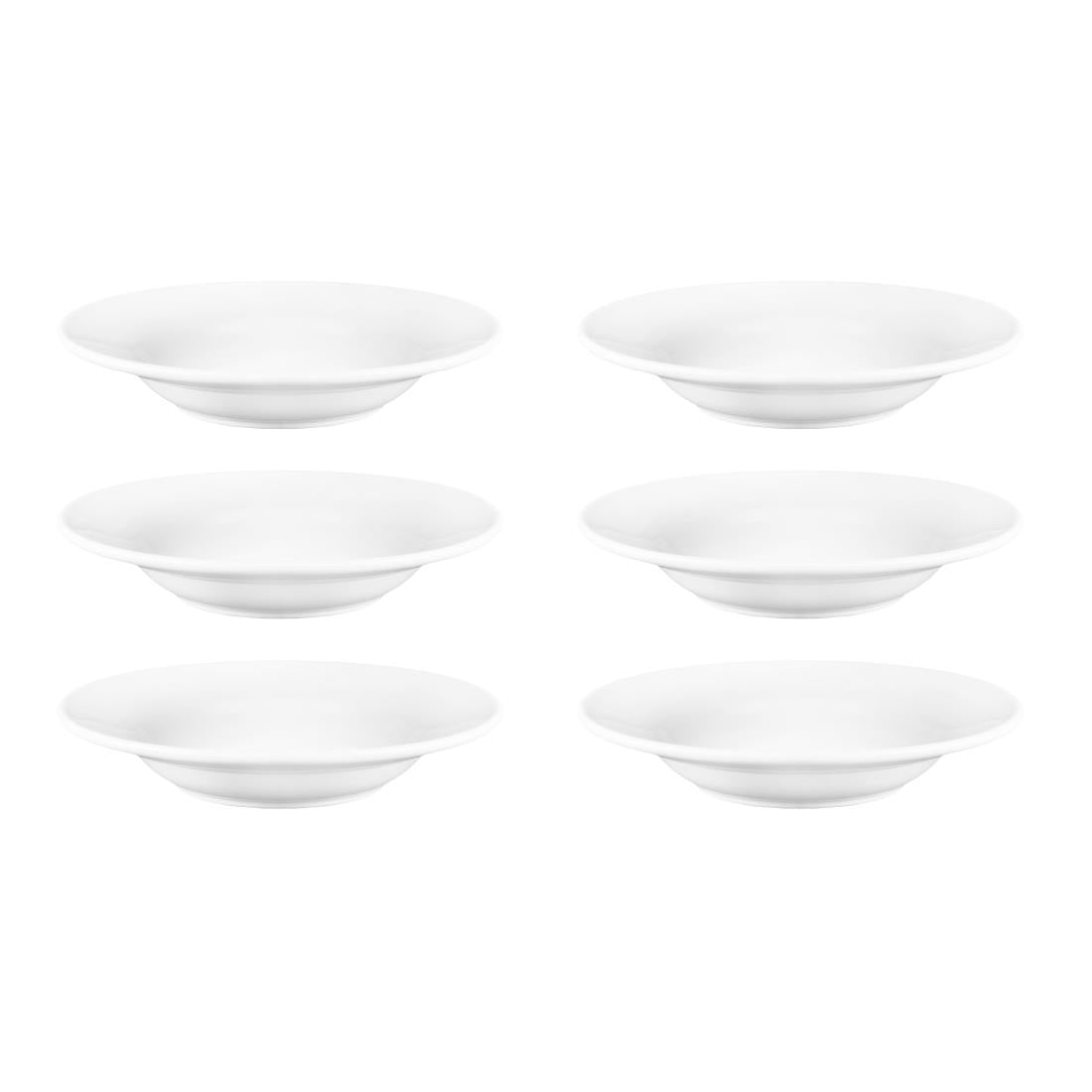 Olympia Athena Rimmed Soup and Pasta Bowls 228mm/9" (6 Pack)