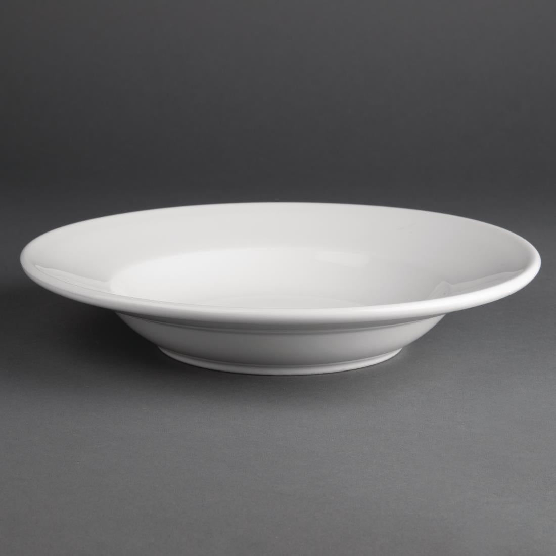 Olympia Athena Rimmed Soup and Pasta Bowls 228mm/9" (6 Pack)
