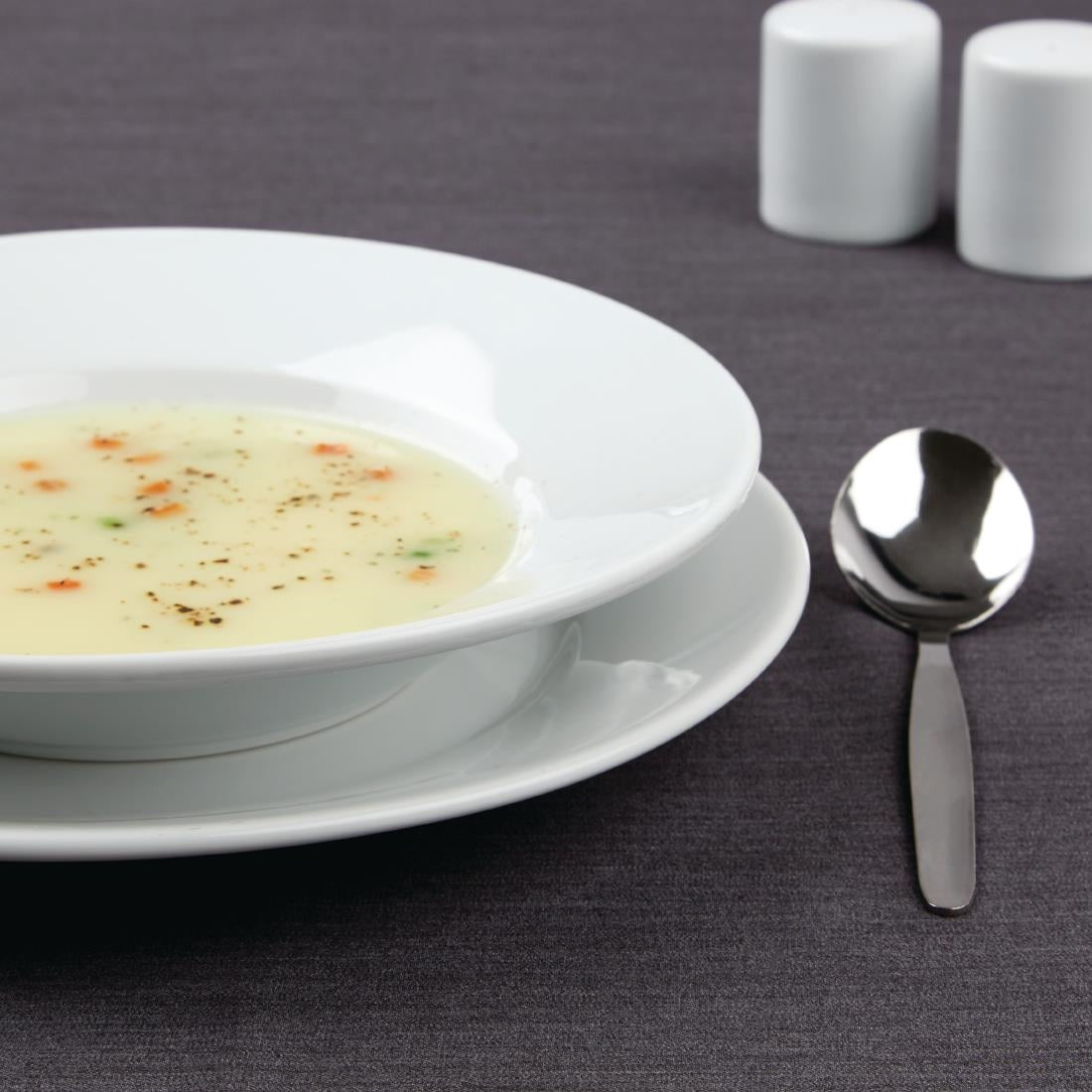 Olympia Athena Rimmed Soup and Pasta Bowls 228mm/9" (6 Pack)