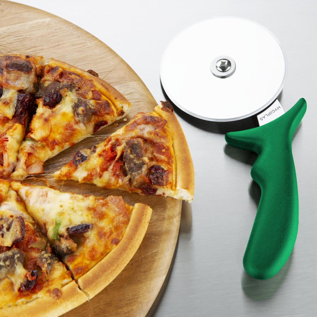Hygiplas Pizza Wheel Green 4"