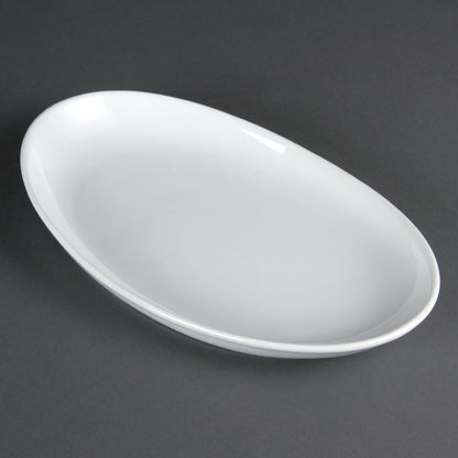 Olympia Whiteware French Deep Oval Plates 304mm (4 pack)