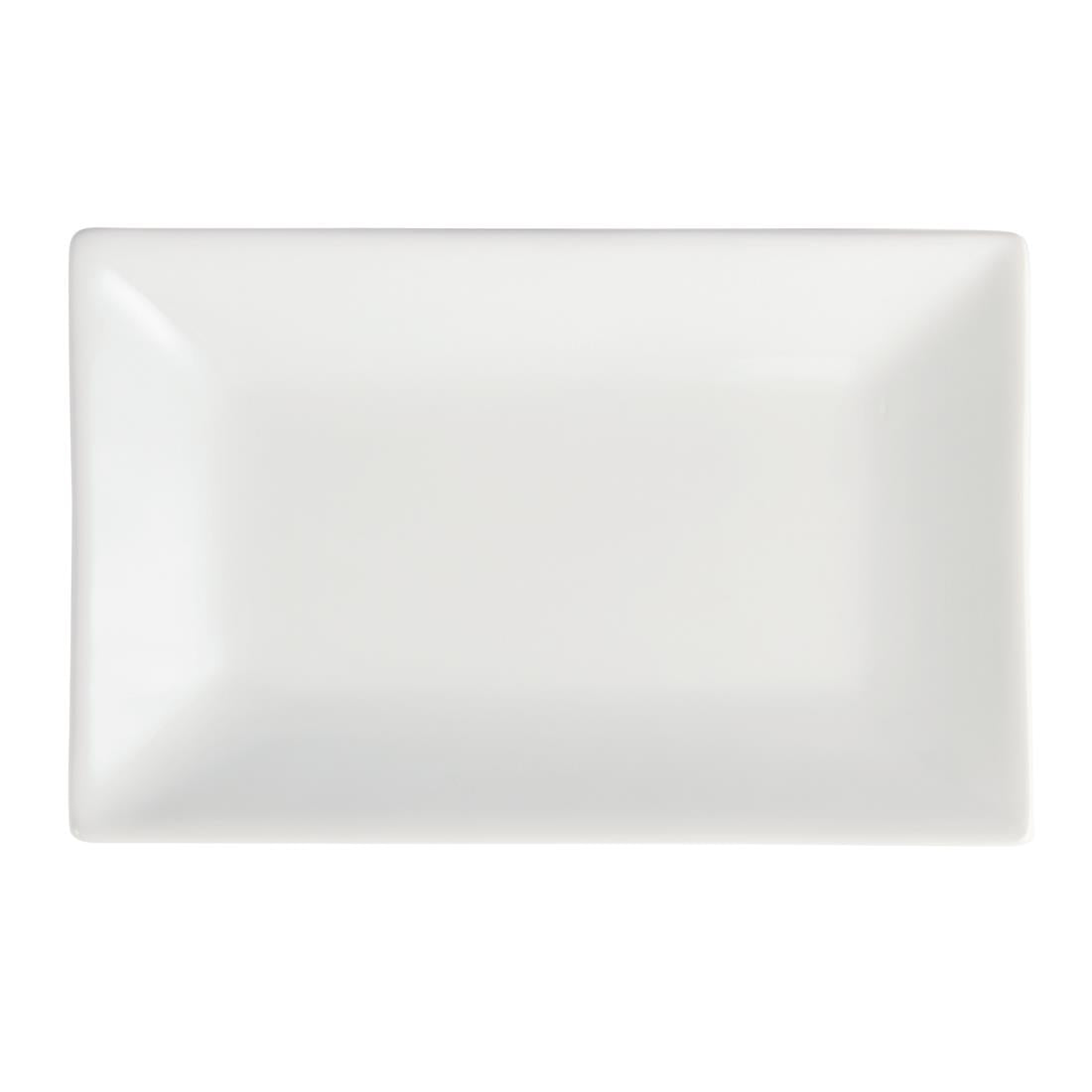 Olympia Whiteware Serving Rectangular Platters 200x 130mm (6 pack)