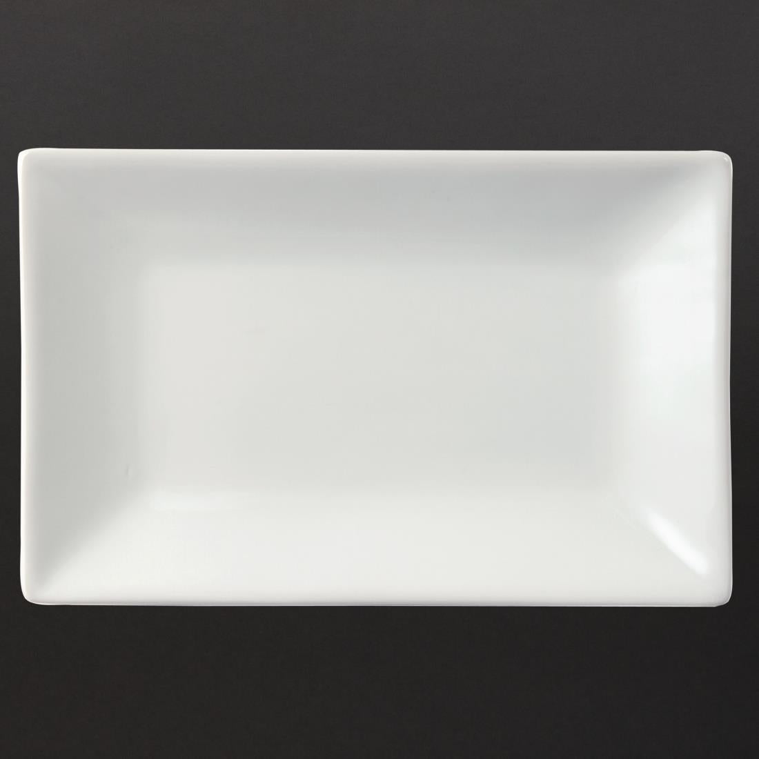 Olympia Whiteware Serving Rectangular Platters 200x 130mm (6 pack)