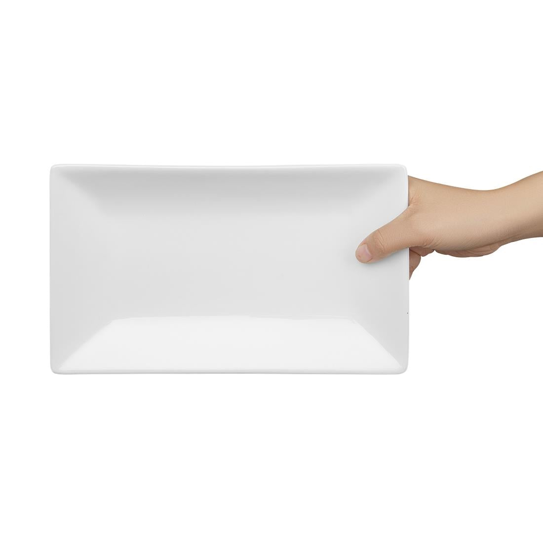 Olympia Whiteware Serving Rectangular Platters 250x 150mm (4 pack)