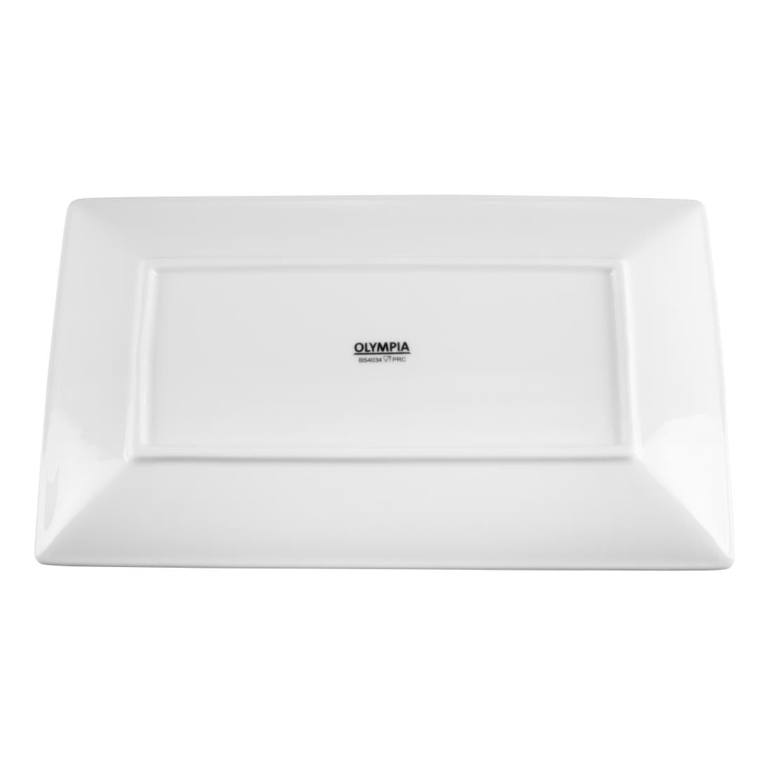 Olympia Whiteware Serving Rectangular Platters 310mm (2 pack)