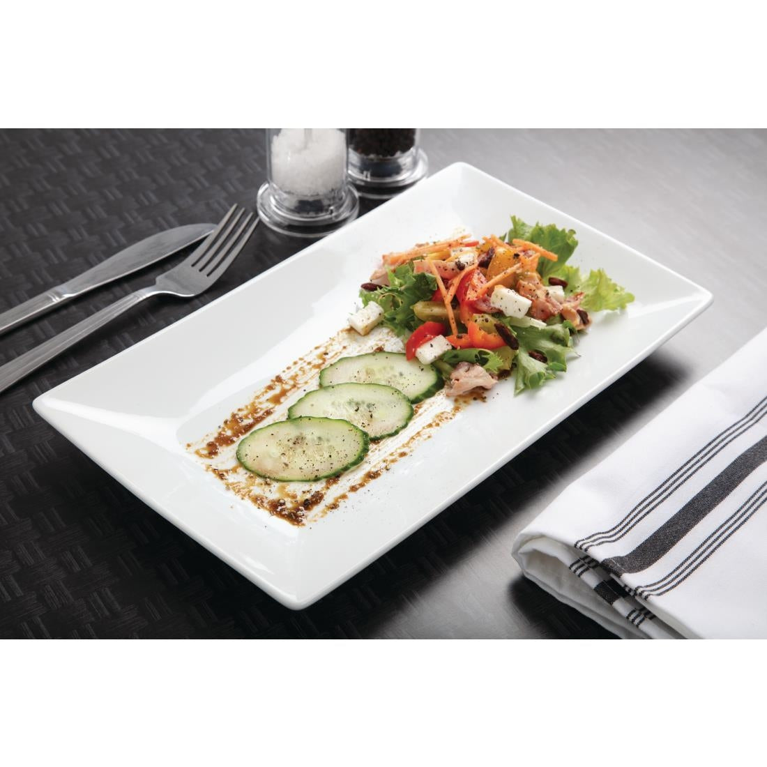 Olympia Whiteware Serving Rectangular Platters 310mm (2 pack)