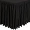 Dena Table Top Black Cover & Skirting - Plisse Style