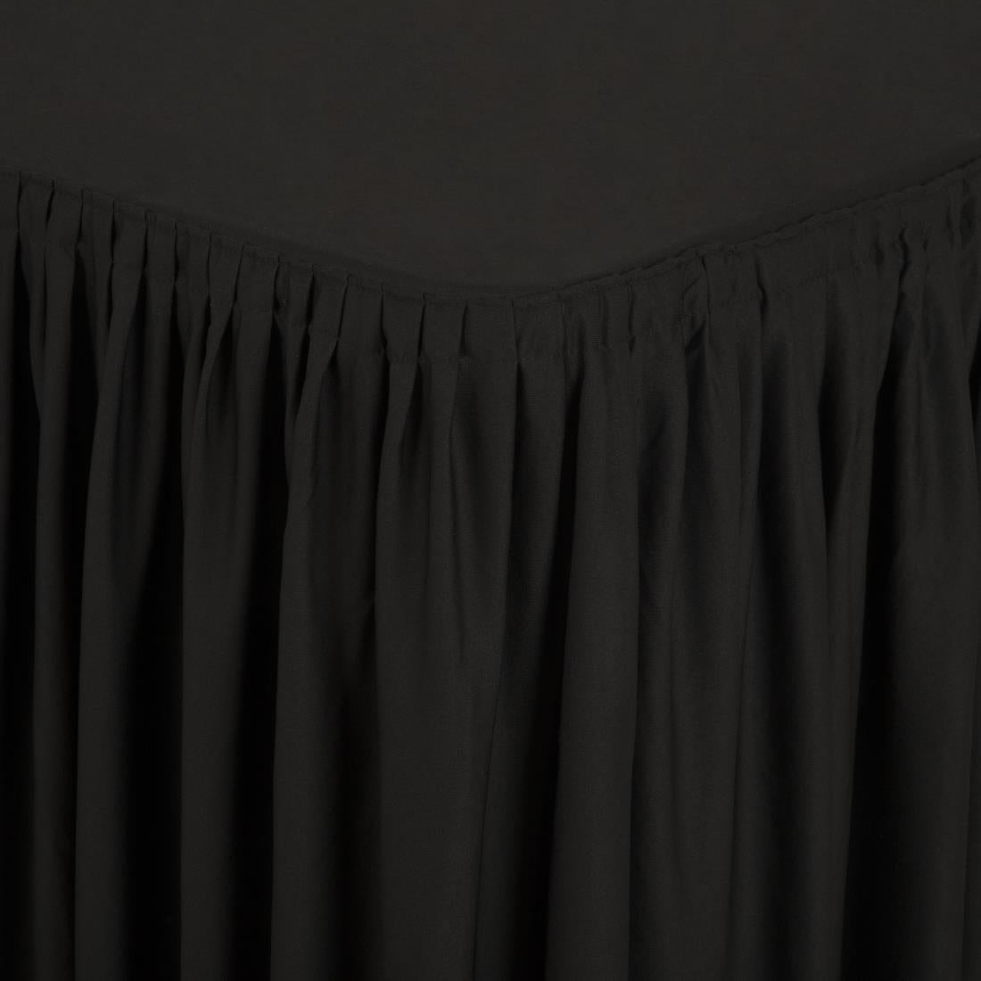 Table Top Black Cover & Skirting - Plisse Style