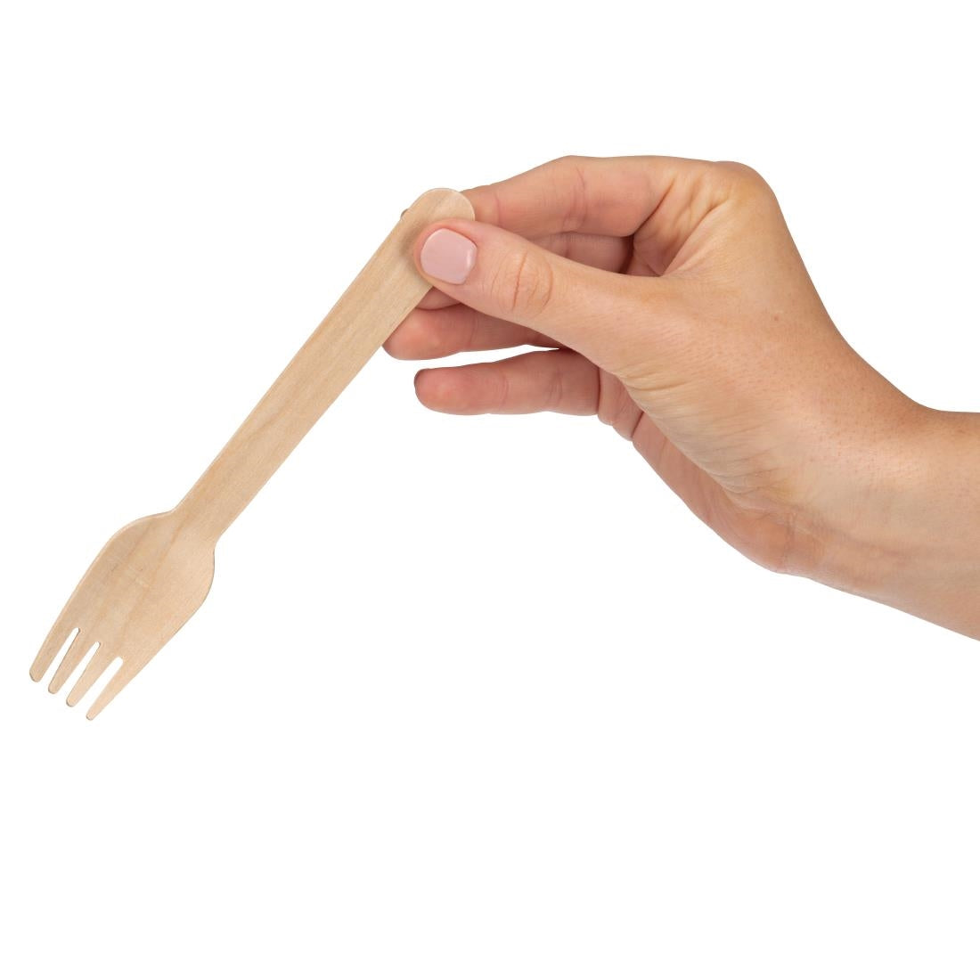Fiesta Compostable Disposable Wooden Forks (100 Pack)