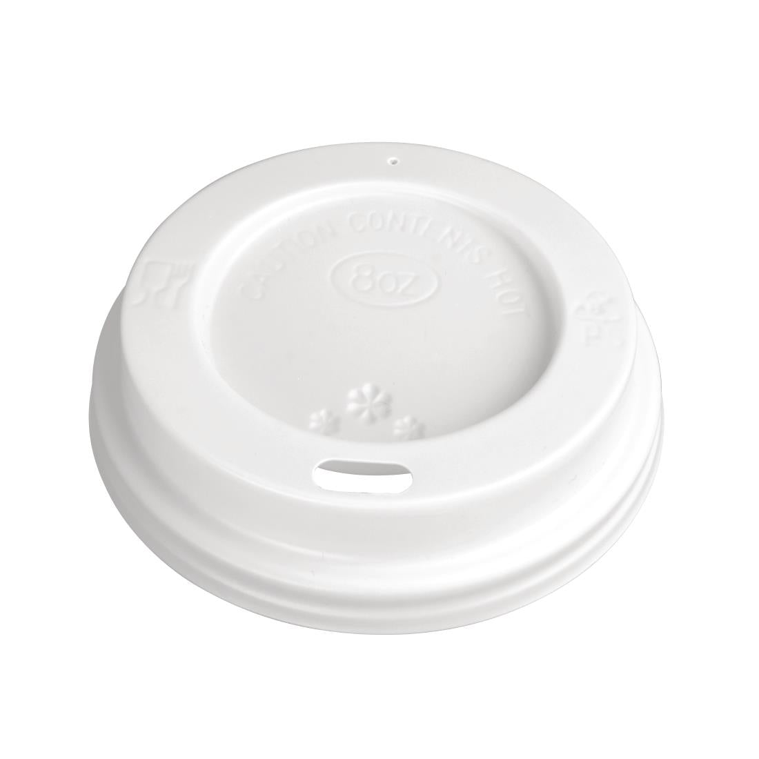 Fiesta Recyclable Coffee Cup Lids White 225ml / 8oz (1000 Pack)
